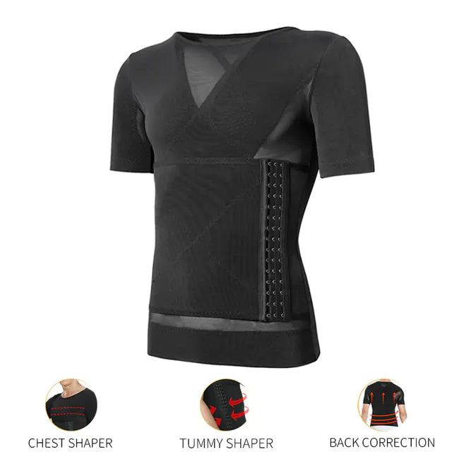 Men's Sculpting Compression Shirt - Instant Slimming & Posture Support for a Confident, Athletic Look
