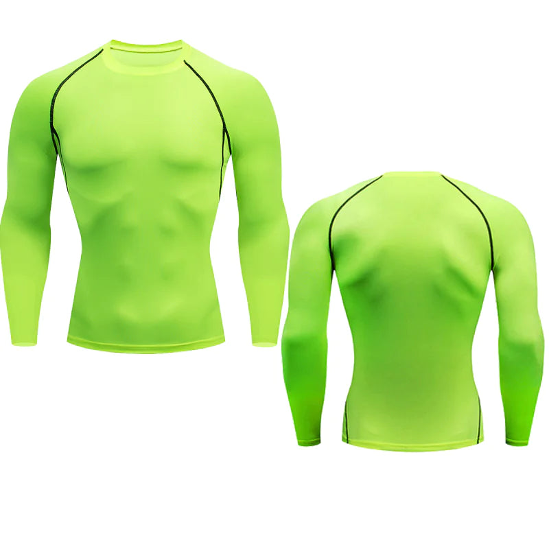Men's Compression Running Shirt - Enhanced Blood Flow & Reduced Fatigue for Better Performance