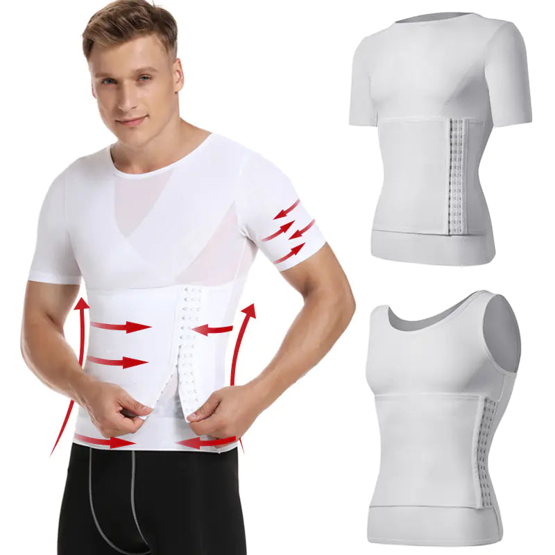 Men's Sculpting Compression Shirt - Instant Slimming & Posture Support for a Confident, Athletic Look