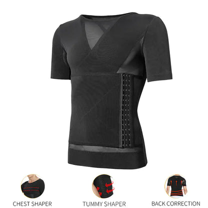 Men's Sculpting Compression Shirt - Instant Slimming & Posture Support for a Confident, Athletic Look