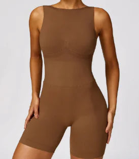 Backless Shaping Bodysuit - Curve-Enhancing One-Piece in Bold, Flattering Colors