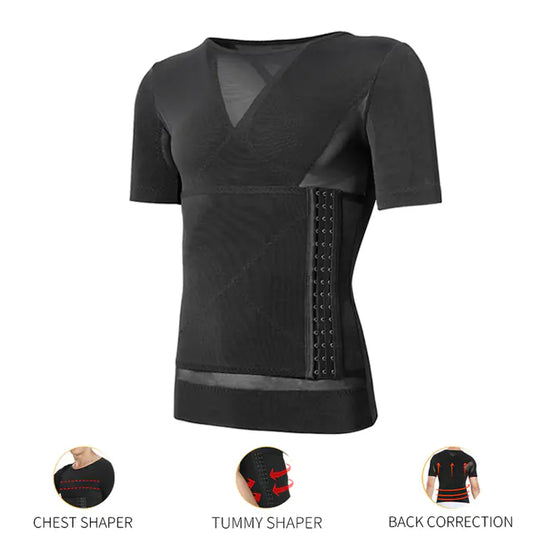Men's Sculpting Compression Shirt - Instant Slimming & Posture Support for a Confident, Athletic Look